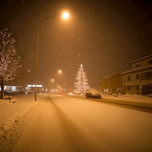 雪夜街景