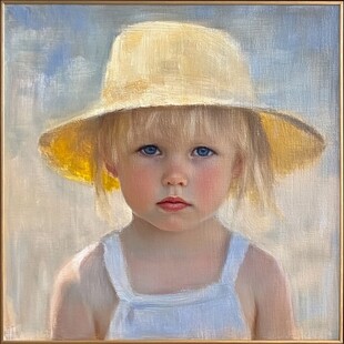 油画小孩
