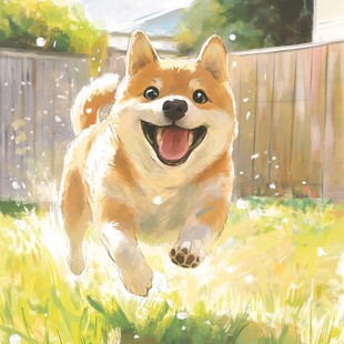 柴犬插画