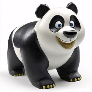 大熊猫卡通雕塑