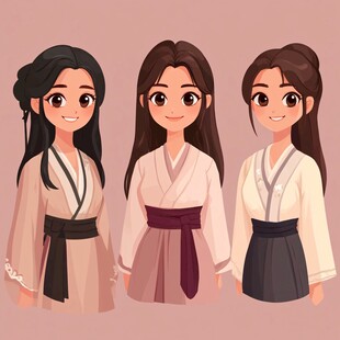 q版朝鲜族女生