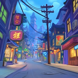 插画街道
