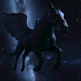 创意插画金属骏马