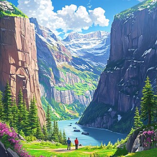 风景场景插画