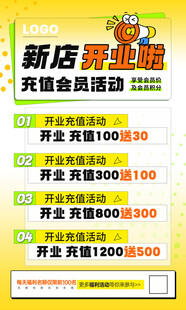 商场店铺开业周年促销活动海报