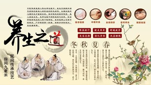 养生之道背景墙
