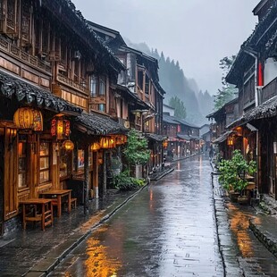 古镇雨季