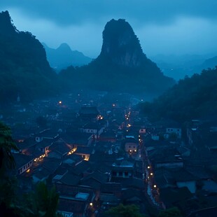 古镇雨季