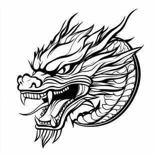 龙头线描