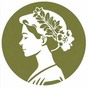 复古风美女logo