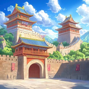 大境门插画