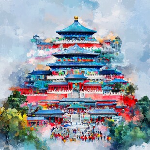 崇安阁插画