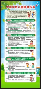 学龄儿童膳食指南展架