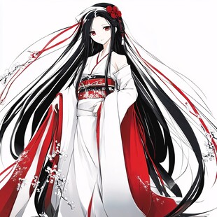 红衣少女设计古风