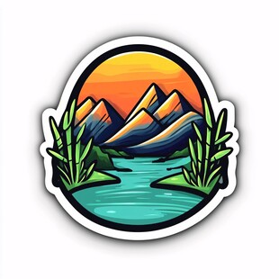 河流山脉logo