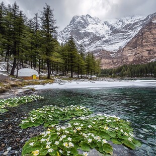 高山湖泊冰碛湖