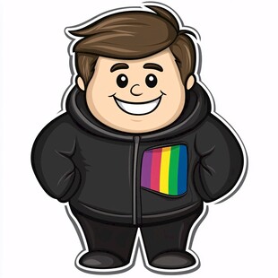 卡通小伙小哥logo