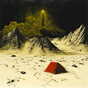 电脑绘画雪山