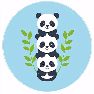 扁平风熊猫