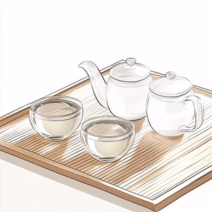 茶手绘插画