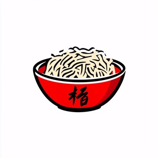 卡通面条logo