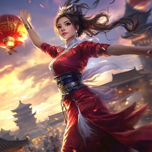 古风棋牌美女