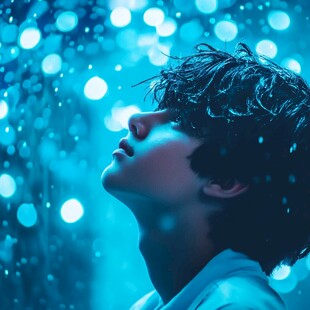 蓝色氛围感
