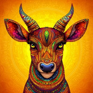 印度瘤牛纹饰图案