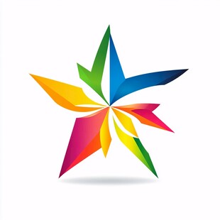 五彩星形logo