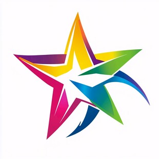 五彩星形logo