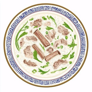 羊肉泡馍插画