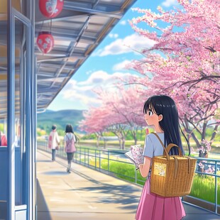 樱花树下的小卖部