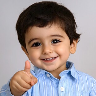 开心小男孩头像