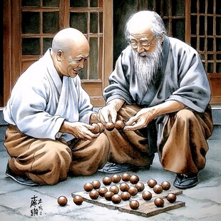 下棋的古人