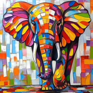 立体感大象壁画