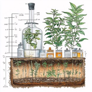 植物生长解剖图