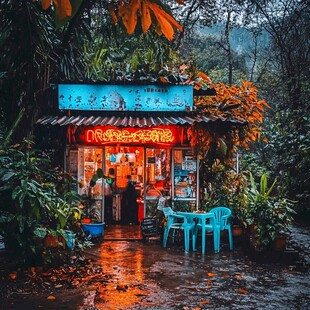 雨后的小店