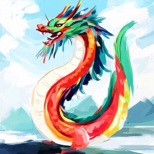 端午龙插画