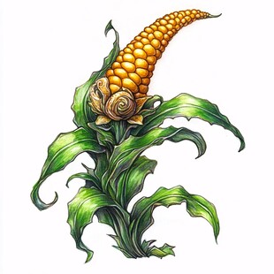 手绘苞米