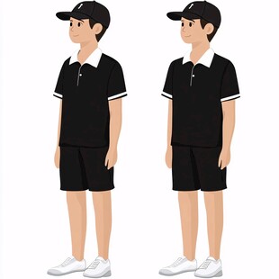 男孩衣服插画