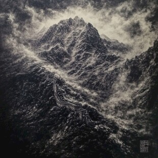 金光万丈水彩画