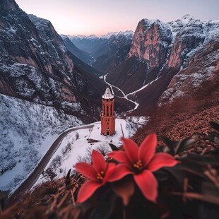 雪山红