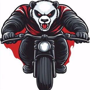 摩托车熊猫