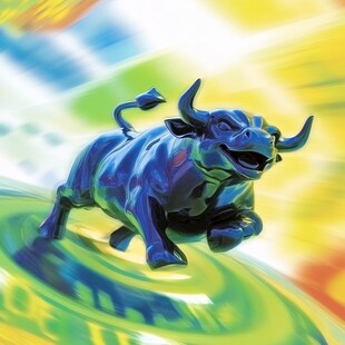 牛市插画