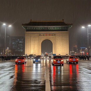 东方之门夜雨