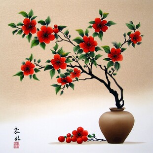 花红果壁画