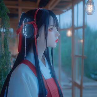 红衣少女设计古风