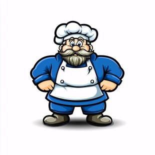 卡通胖厨师头像