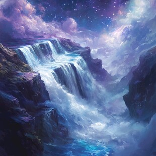 星月河幻想插画