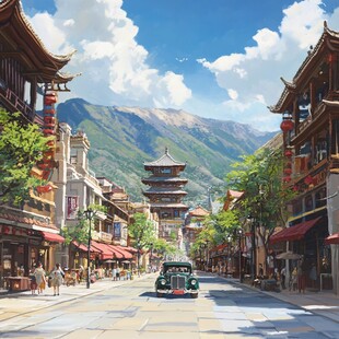 横店插画